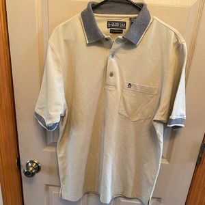 Men’s Grand Slam beige performance polo shirt size M